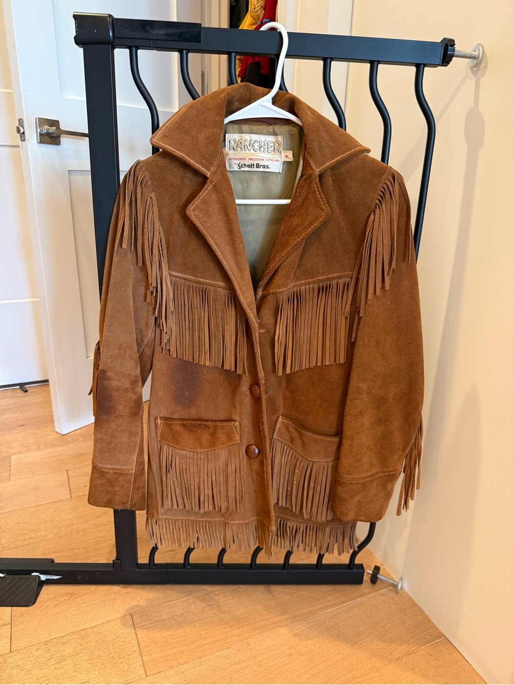 Vintage Suede Fringe Jacket in Brown by Vintage